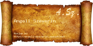Angeli Szeverin névjegykártya